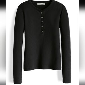 ^ Peruvian Connection Waffle Knit Henley size Large